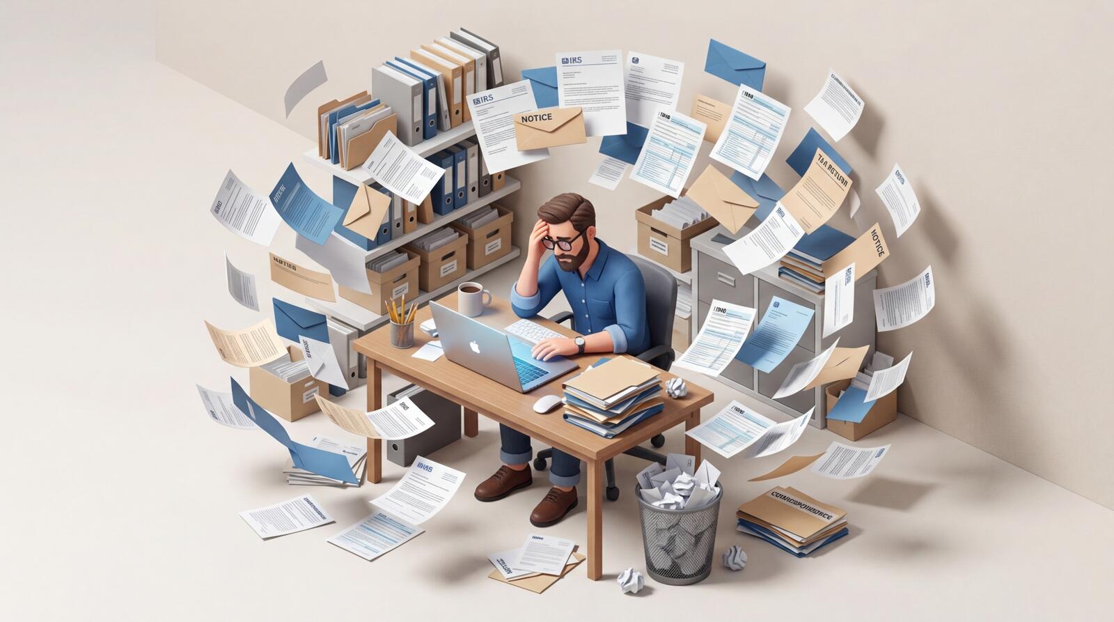 Abstract illustration of IRS correspondence and document chaos